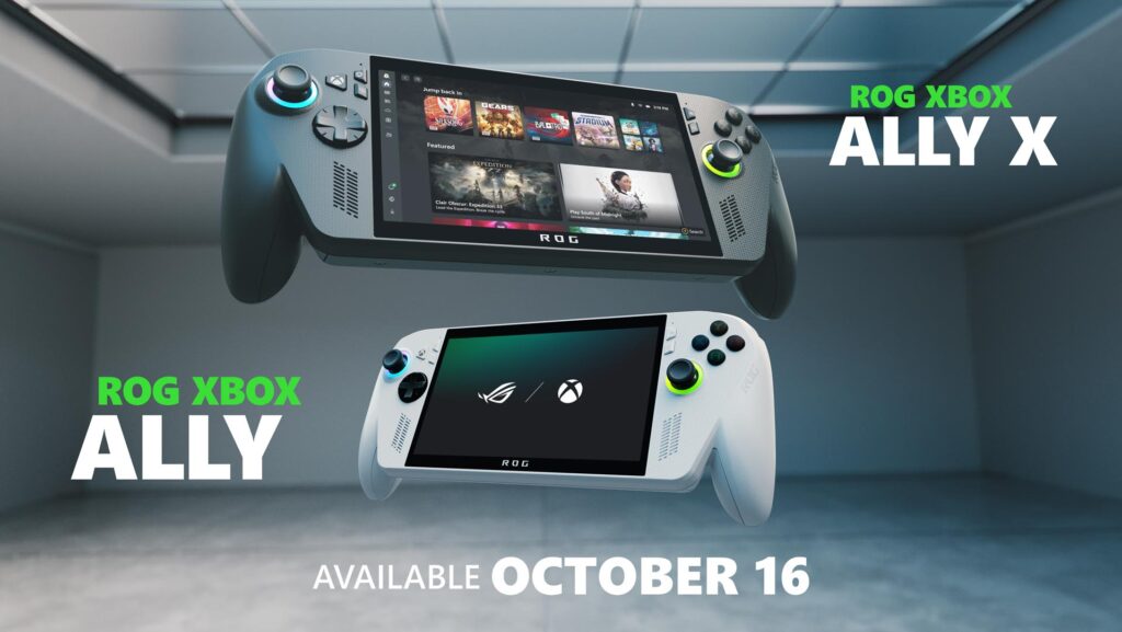 Render of ROG Xbox Ally handhelds