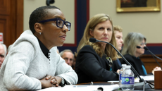 Claudine Gay, President of Harvard University, Liz Magill, President of University of Pennsylvania, Dr. Pamela Nadell, Professor of History and Jewish Studies at American University, and Dr. Sally Kornbluth, President of Massachusetts Institute of Technology, testify before the House Education and Workforce Committee at the Rayburn House Office Building