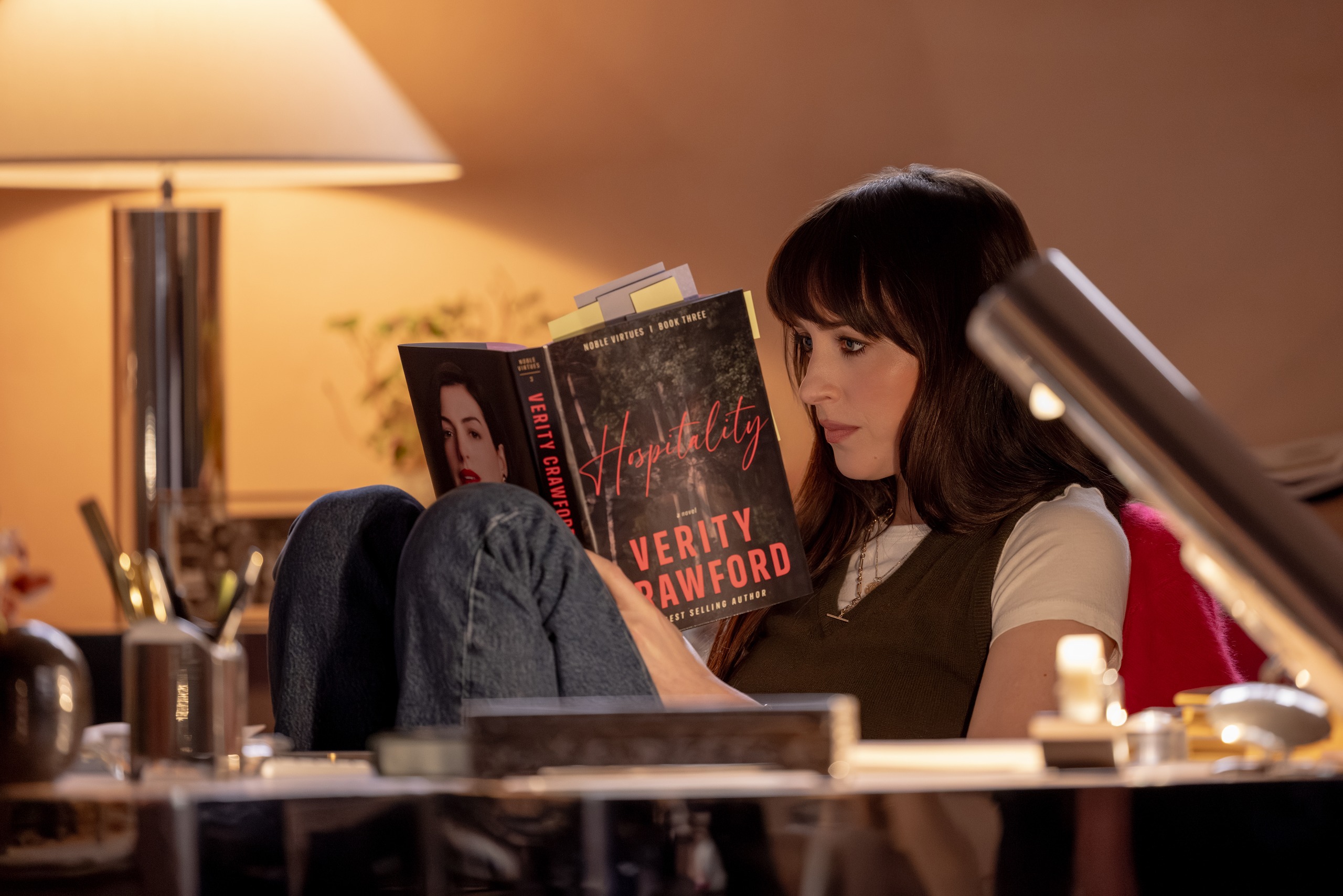 The costume designer of 'Verity' breaks down the outfits worn by Dakota Johnson and Anne Hathaway