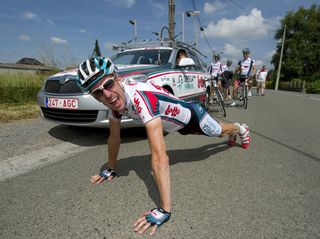 Charly Wegelius, Tour de France 2010, cobbles training, June 30