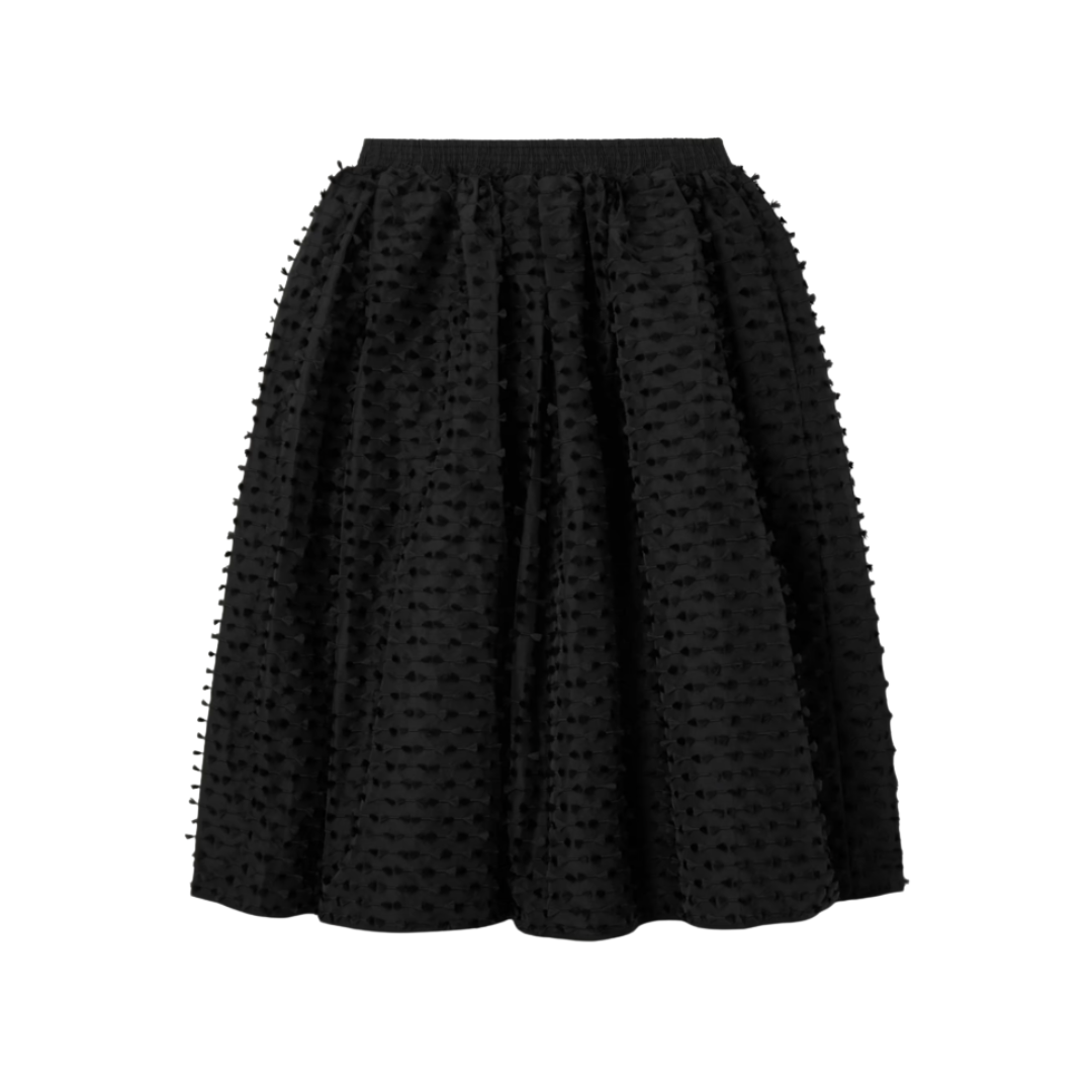 CECILIE BAHNSEN, Mala Pleated Fil Coupé Shell Midi Skirt
