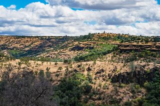 A beautiful landscape of a picturesque shallow canyon in Tehama County of northern California