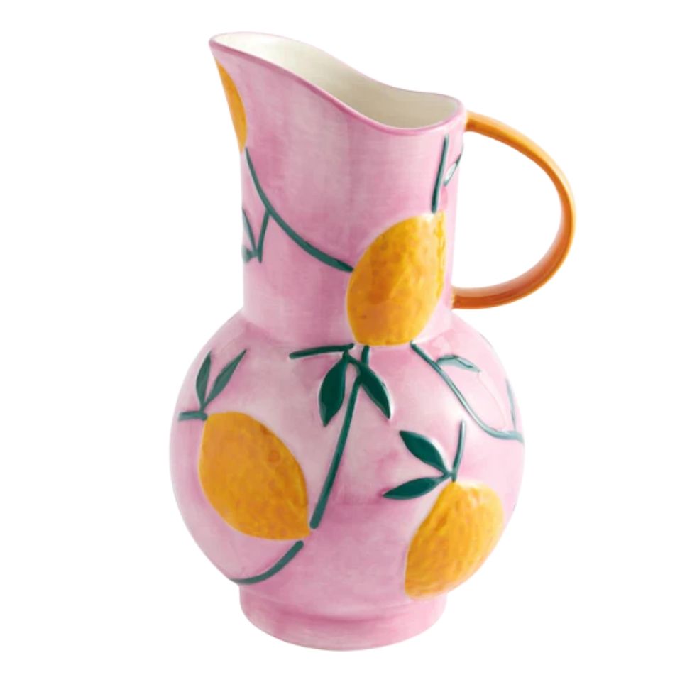 Next, Hand-painted Lemons Ceramic Jug Vase
