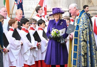 Camilla, Duchess of Cornwall attends the Commonwealth Day Service