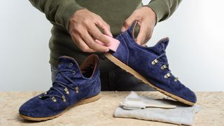 Suede eraser to remove marks on shoes