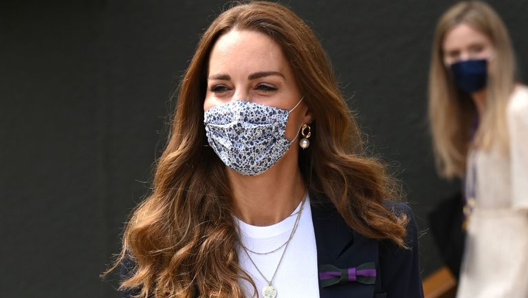 london, england july 02 catherine, duchess of cambridge attends wimbledon championships tennis tournament at all england lawn tennis and croquet club on july 02, 2021 in london, england photo by karwai tangwireimage