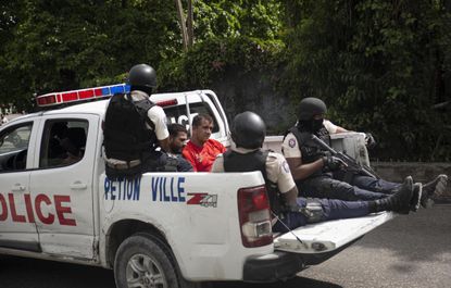 Suspects detained by Haitian police.
