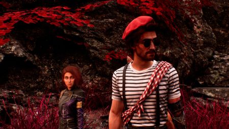 Gustave and Maelle in a red environment