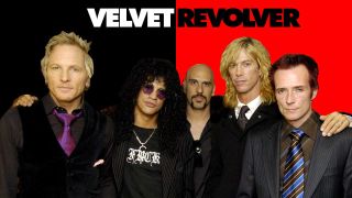 Velvet Revolver backstage at the American Music Awards at Shrine Auditorium in Los Angeles, California in 2004