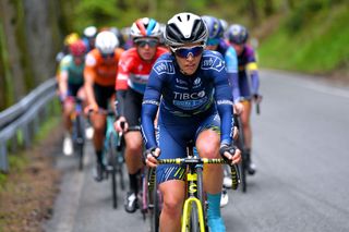 SCHLEIZ GERMANY MAY 27 Clara Honsinger of United States and Team Tibco Silicon Valley Bank during the 34th Internationale LOTTO Thringen Ladies Tour 2021 Stage 3 a 1165km stage from Schleiz to Schleiz ltlt2021 lottothueringenladiestour womencycling on May 27 2021 in Schleiz Germany Photo by Luc ClaessenGetty Images