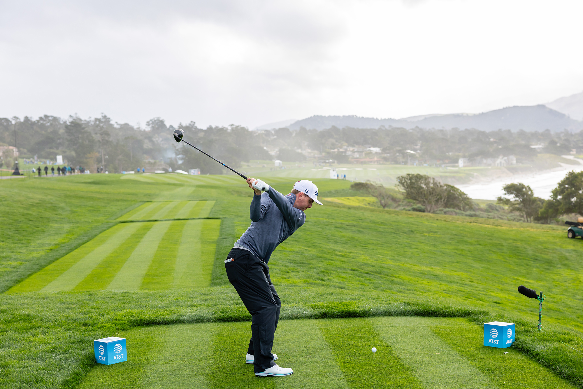 Ryan Gerard at the top of his backswing with driver