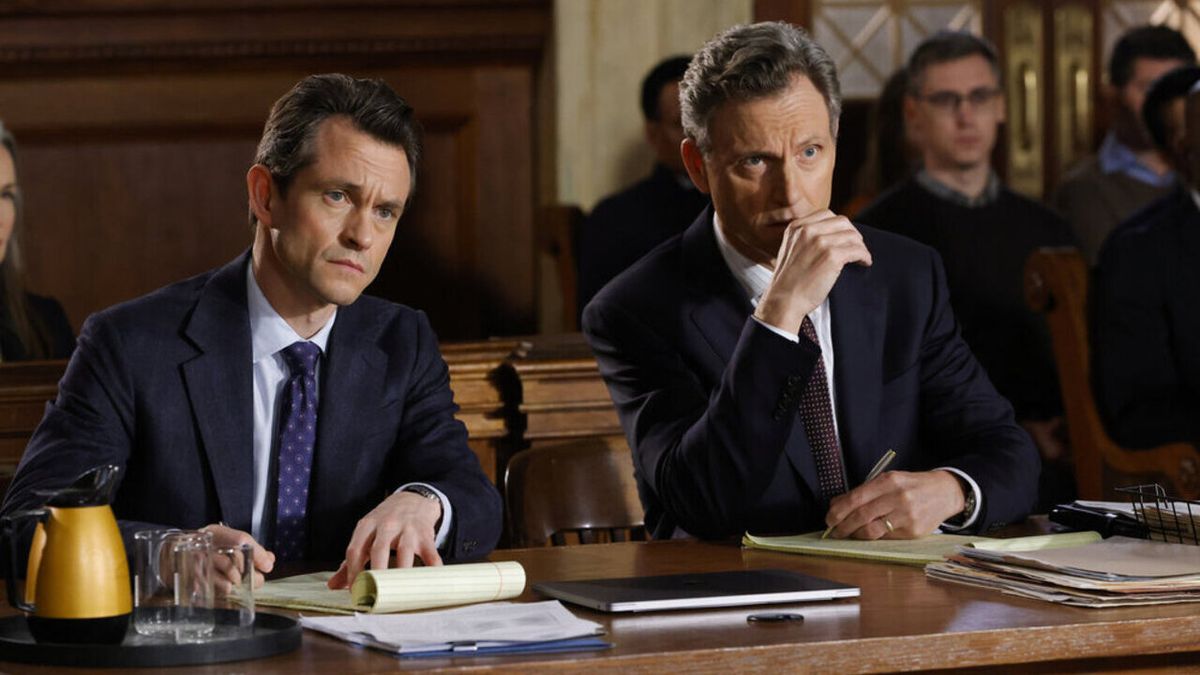 Hugh Dancy and Tony Goldwyn as Price and Baxter trying a case in Law &amp; Order&#039;s 500th episode