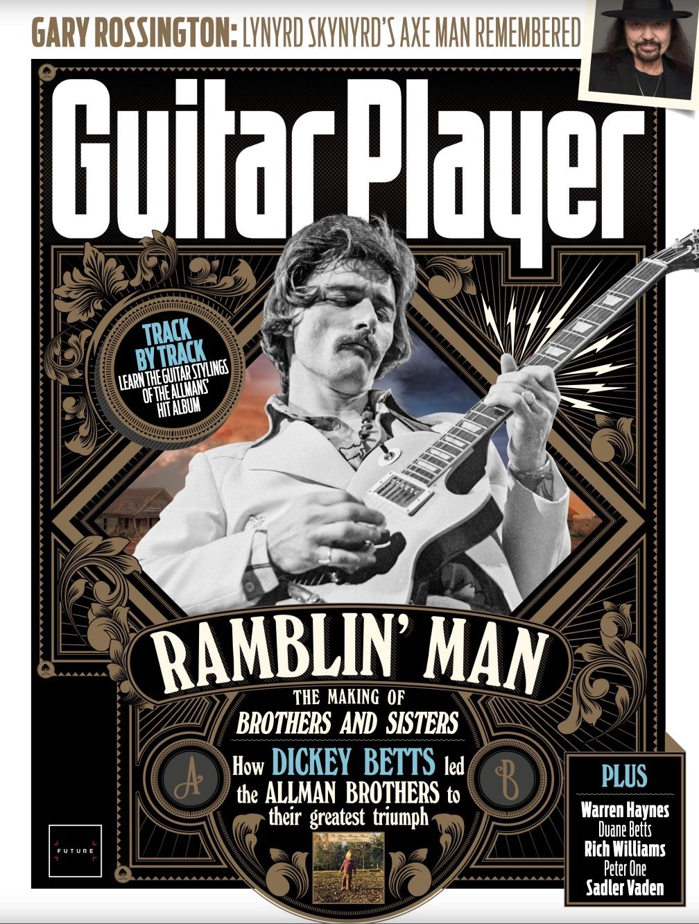 Dickey Betts adorns the cover of Guitar Player&#039;s August 2023 issue