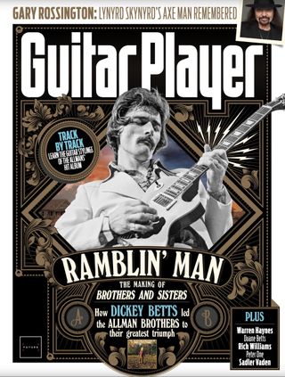 Dickey Betts adorns the cover of Guitar Player's August 2023 issue