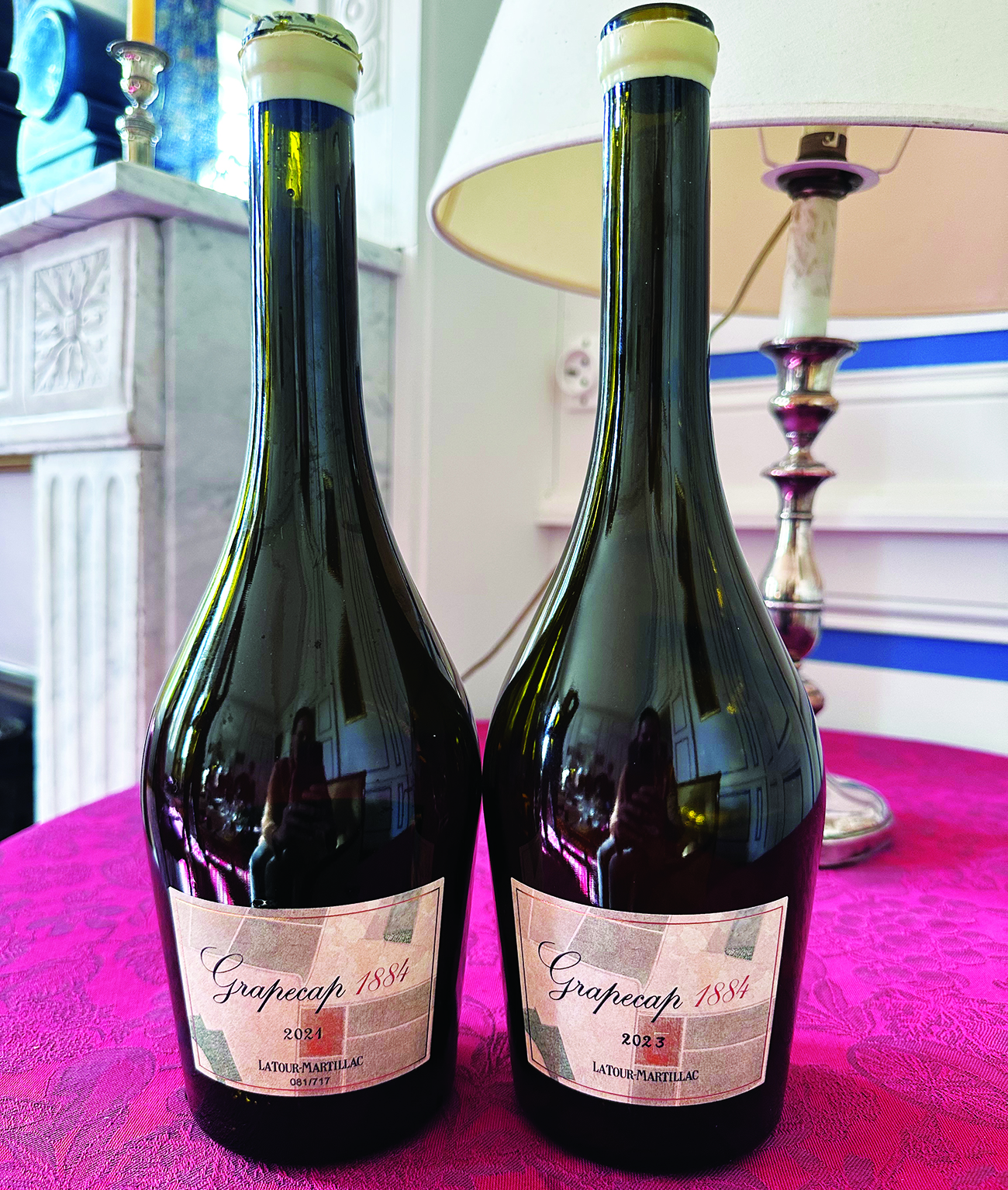 Two bottles of Ch&amp;acirc;teau Latour-Martillac, Grapecap 1884 2021