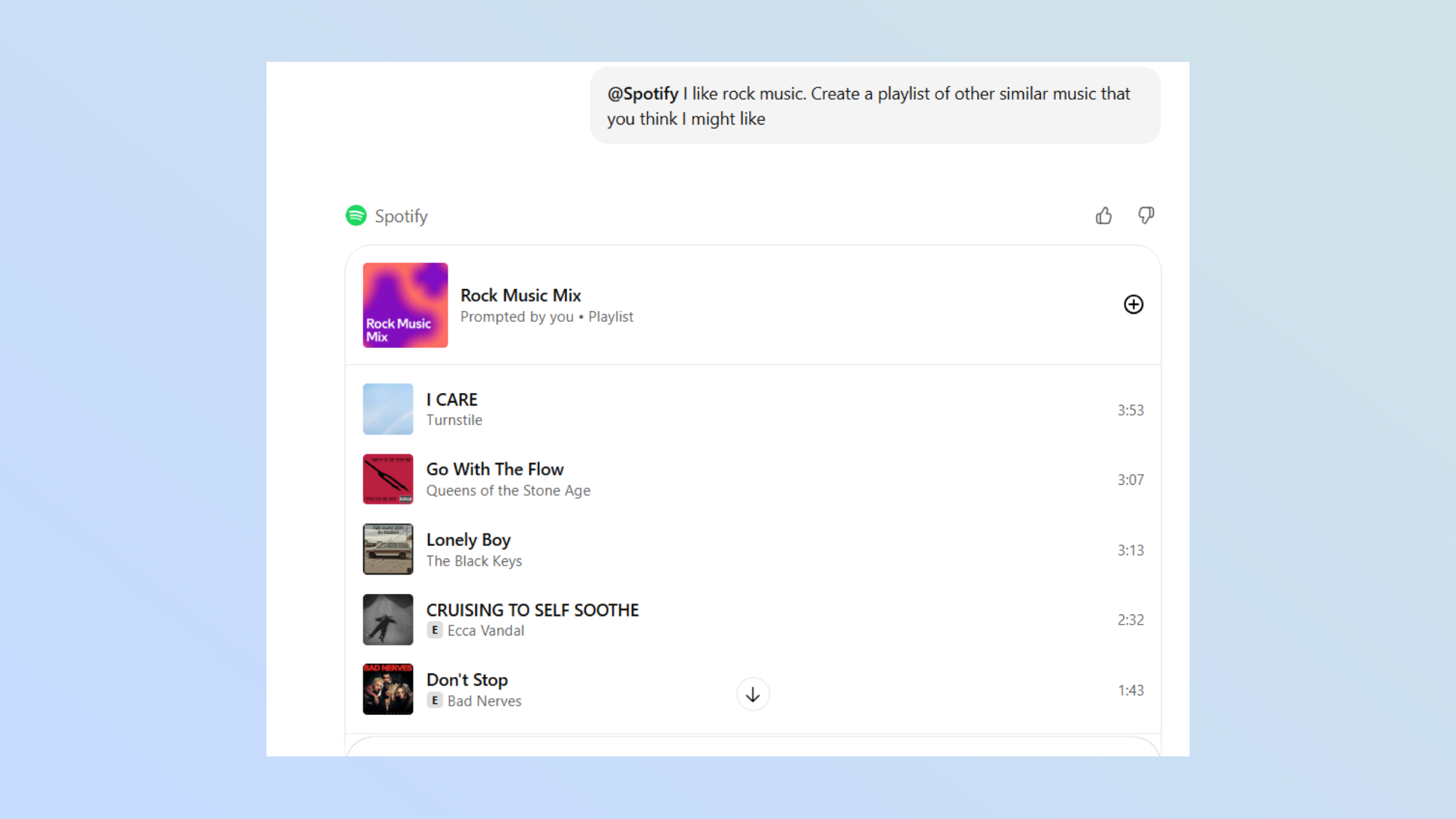 ChatGPT Spotify