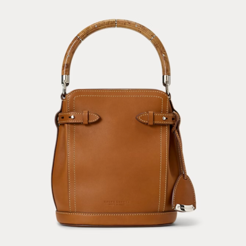 Ralph Lauren calfskin tan bucket bag