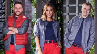 Danny Miller, Frankie Bridge, and Simon Gregson - 2021 finalists of I'm a Celebrity Get Me Out of Here