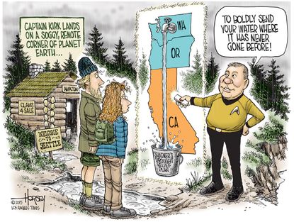 Editorial cartoon U.S. California water