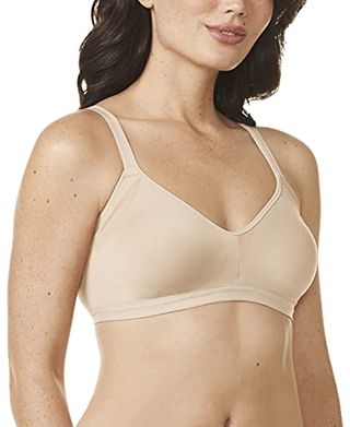 Warner's Women's Easy Does It Underarm-Smoothing With Seamless Stretch Wireless Lightly Lined Comfort Bra Rm3911a, Butterscotch, Xl