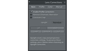 Lightroom lens corrections