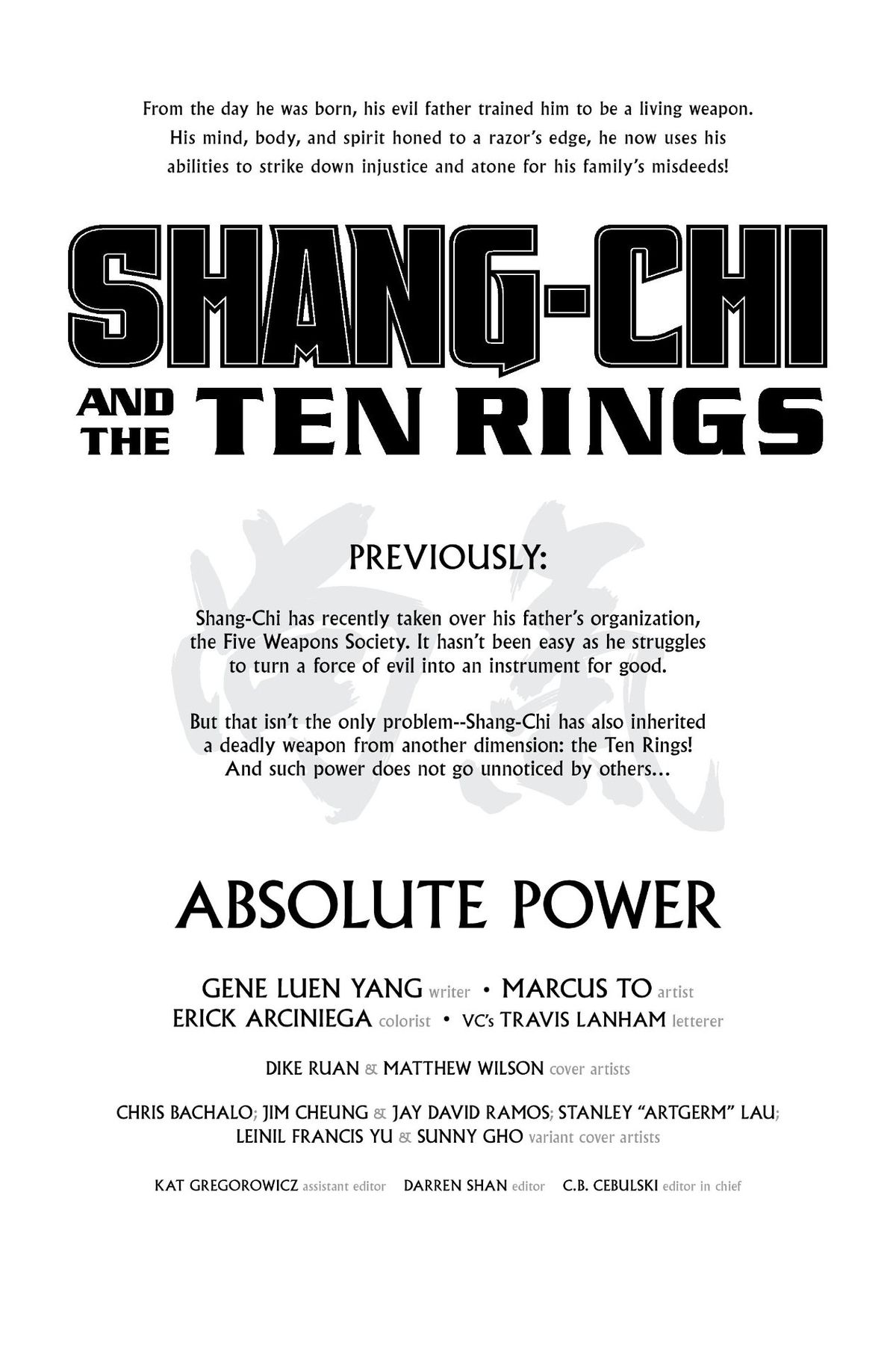 Shang-Chi and the Ten Rings #1
