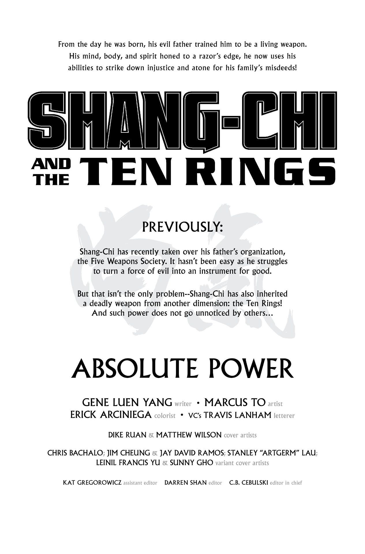 Shang-Chi and the Ten Rings #1