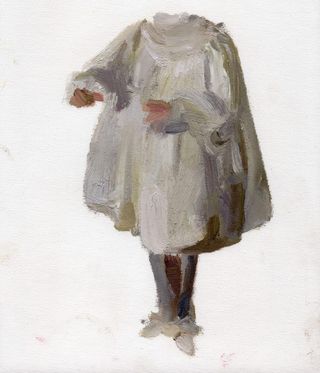 painted picture of a headless woman