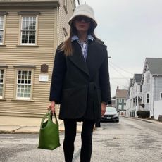 julia gall wearing a layered outfit