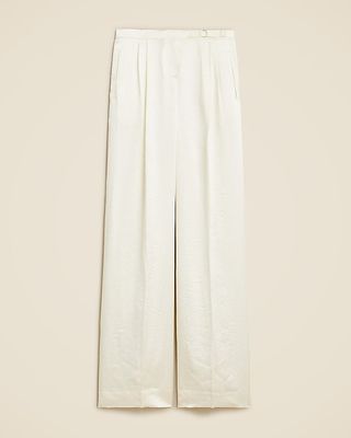 Anna October© X J.crew Wide-Leg Trouser in Textured Satin