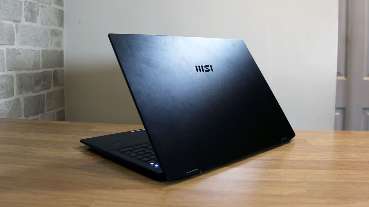 The MSI Summit E16 on a desk