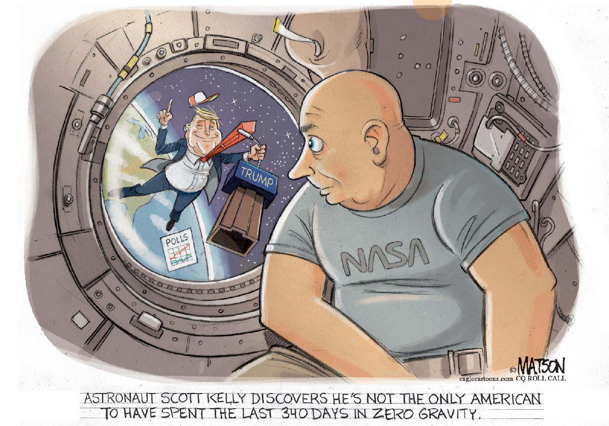 Political Cartoon U.S. Trump 2016