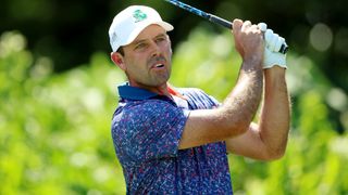 Charl Schwartzel takes a shot during the 2023 Alfred Dunhill Championship
