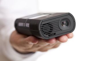 The 3M MP180 is considerably larger and heavier than most pocket projectors.