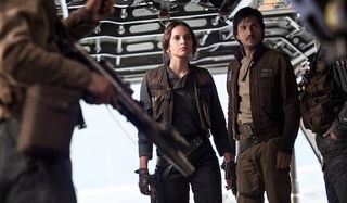 Jyn Erso and Cassian Andor in Rogue One