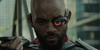 Deadshot (Will Smith) scopes out a target in Suicide Squad (2016)