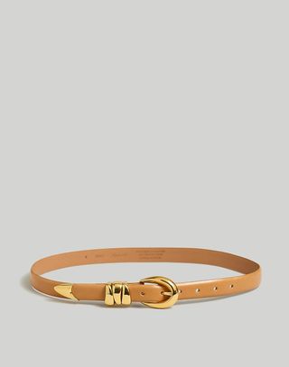 Madewell tan and gold belt