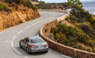 Aerial view of the back of the Maserati Ghibli