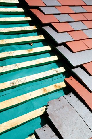 When re-roofing the tiles are generally fixed over underlay or roofing felt