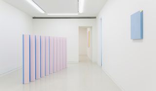 Installation view of Ettore Spalletti’s ‘Ombre d’azur, transparence’ at Nouveau Musée National de Monaco Villa Paloma