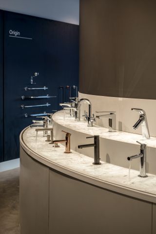 A close-up of a variety of different tap designs and styles.