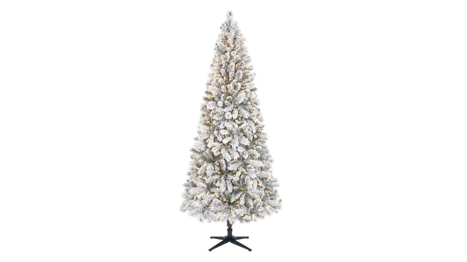 artificial snowy Christmas tree