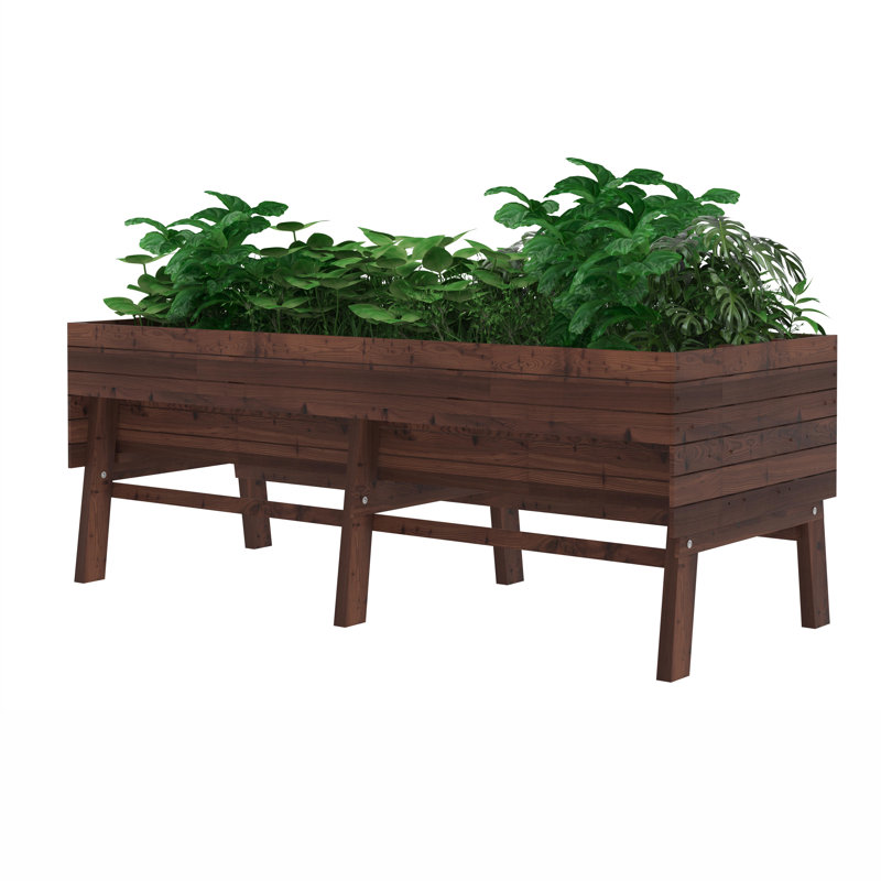 Arlmont &amp;amp; Co. Janay Large Wood Raised Garden Bed &amp;amp; Reviews | Wayfair