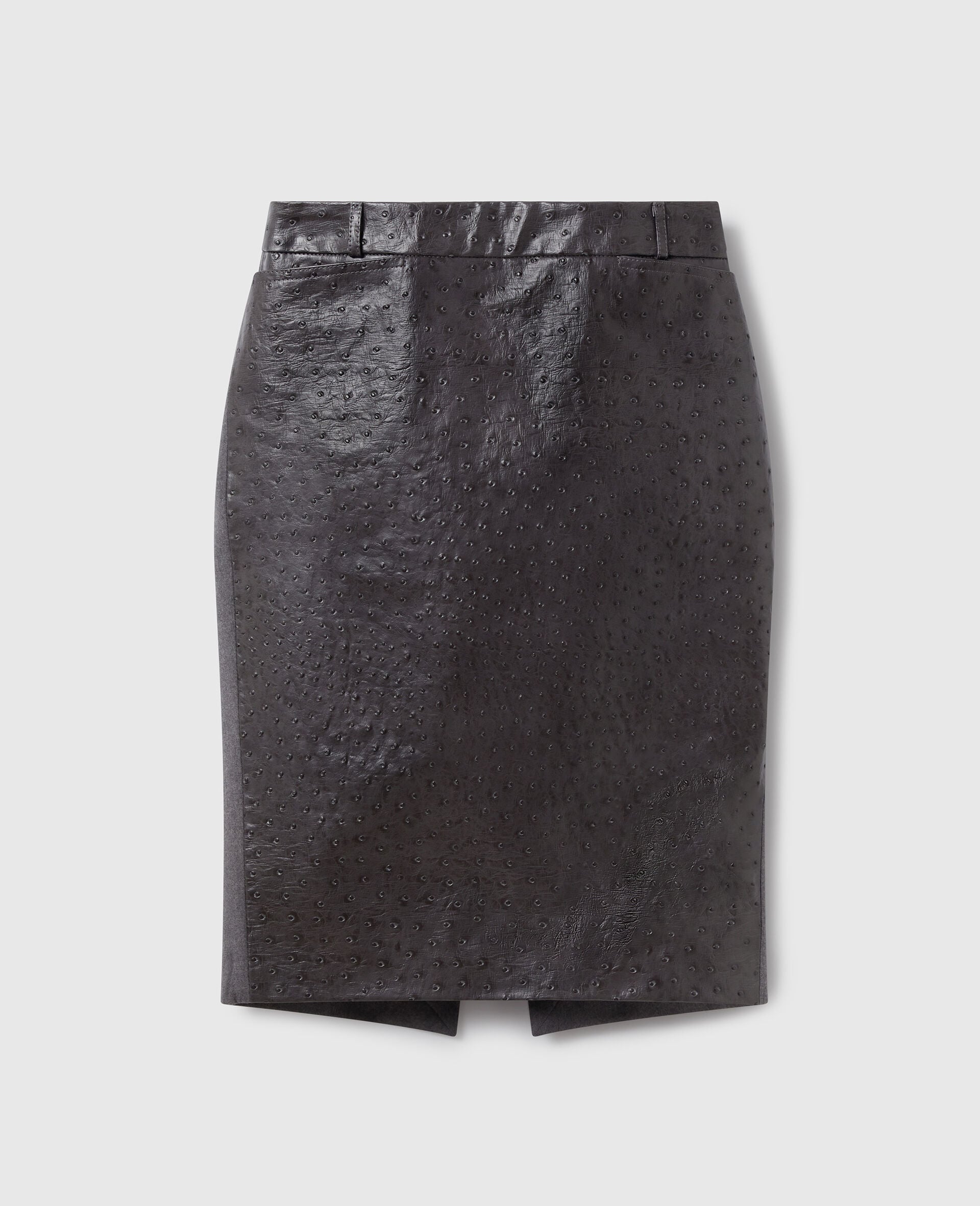 Ostrich Texture Midi Skirt