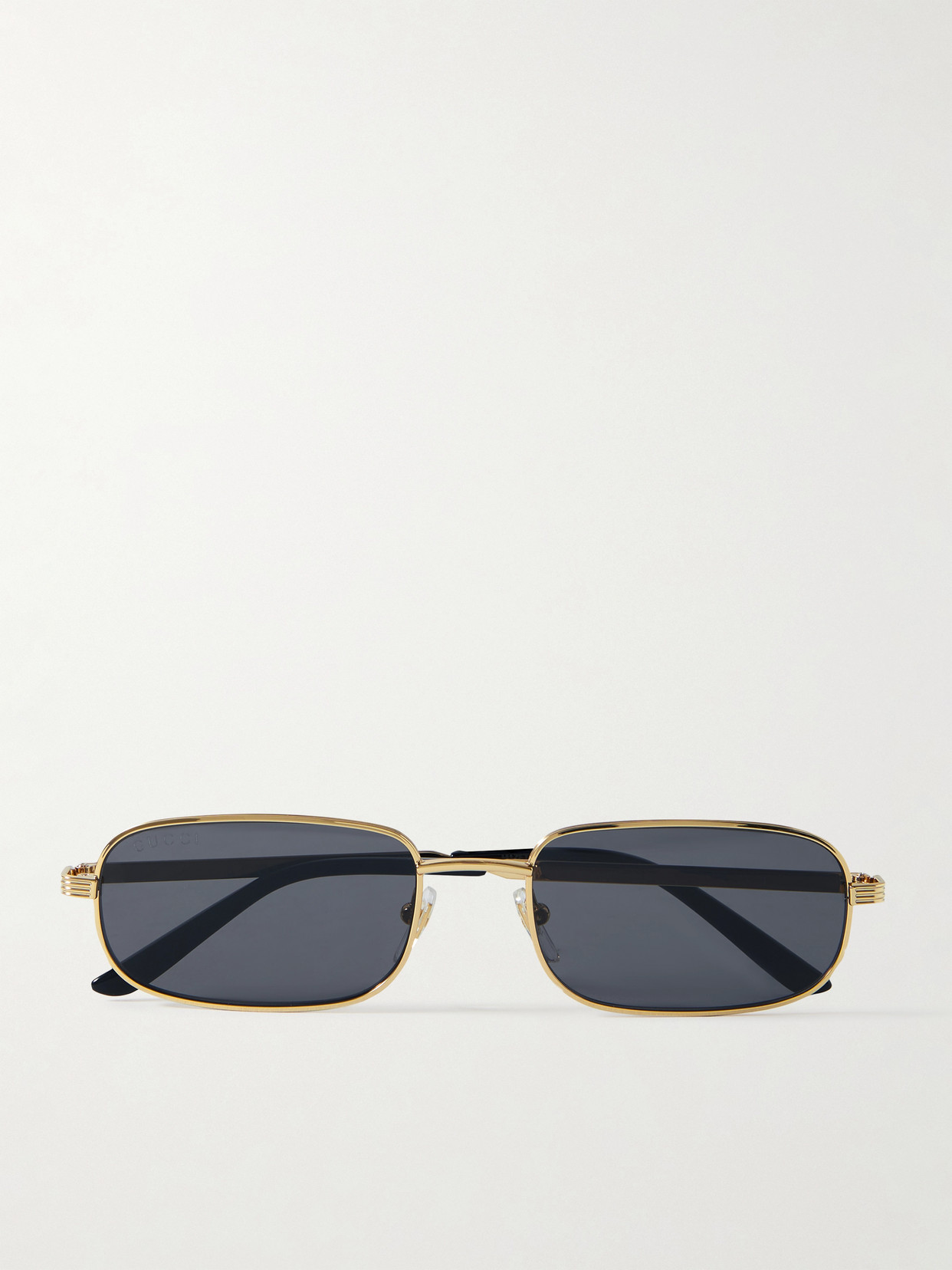Rectangular-Frame Gold-Tone Sunglasses