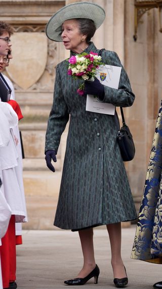 Princess Anne, Princess Royal leaves after attending the celebrations for Commonwealth Day 2025