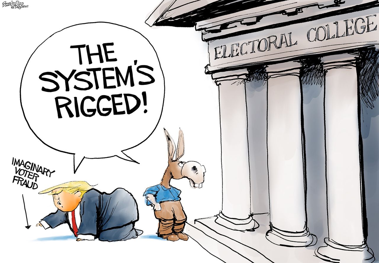 Political Cartoon U.S. Trump Democrats election&amp;amp;nbsp;