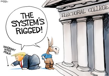 Political Cartoon U.S. Trump Democrats election&nbsp;