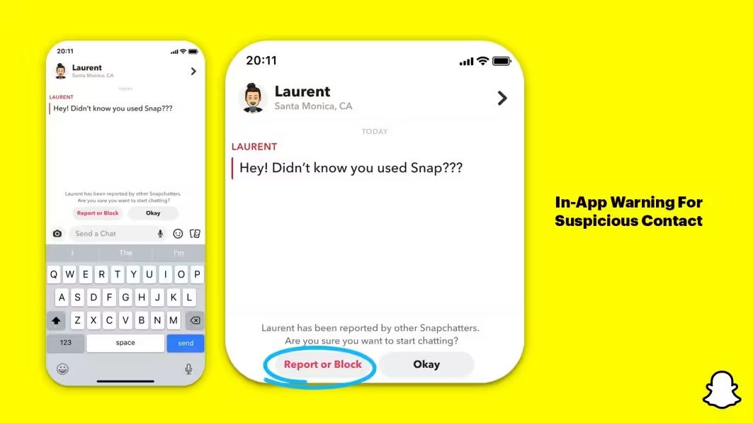 Snapchat expands its in-app warnings to keep teen user safe from unknown messages.