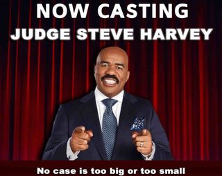 steve harvey on casting info poster for judge steve harvey
